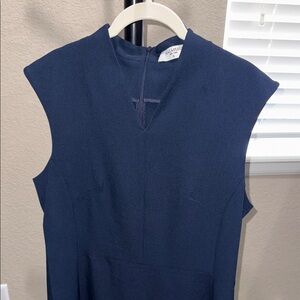 MM Lafleur Navy Cap Sleeve Dress